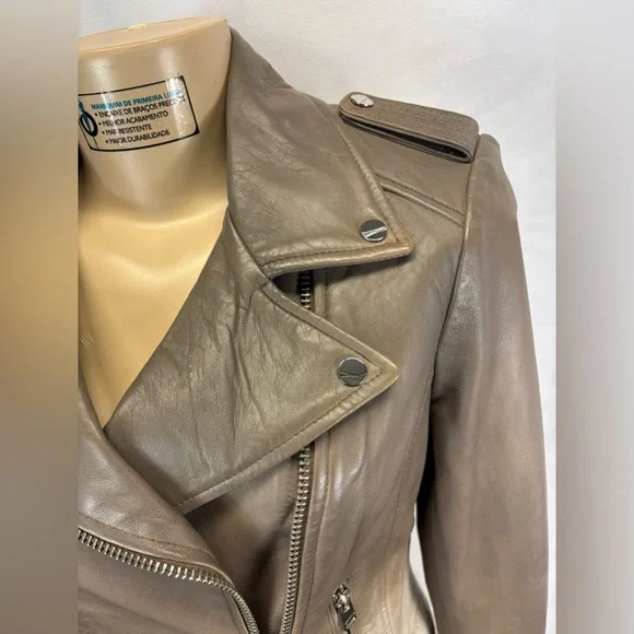 LAMARQUEDonna Lambskin Leather Biker Jacket